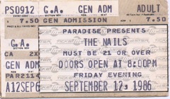Paradise Ticket, Boston 1986